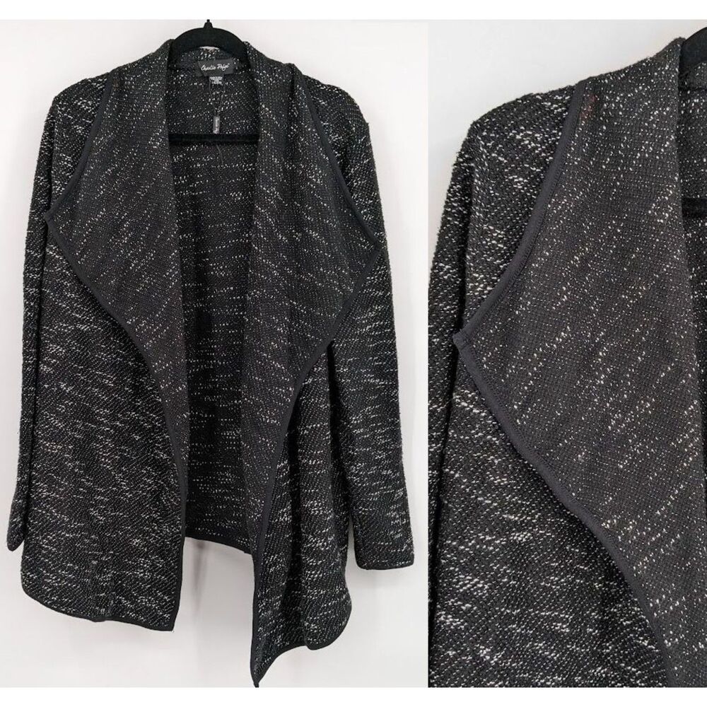 Charlie Paige Chunky Cardigan Sweater Open Front Cozy Knit Size Large